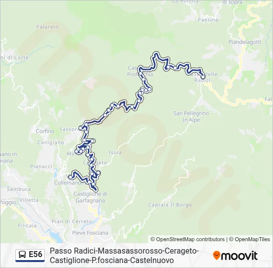 E56 Bus Line Map