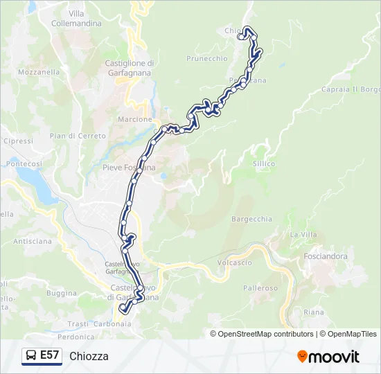 E57 Bus Line Map