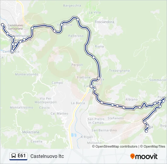 E61 Bus Line Map