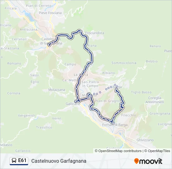 E61 Bus Line Map