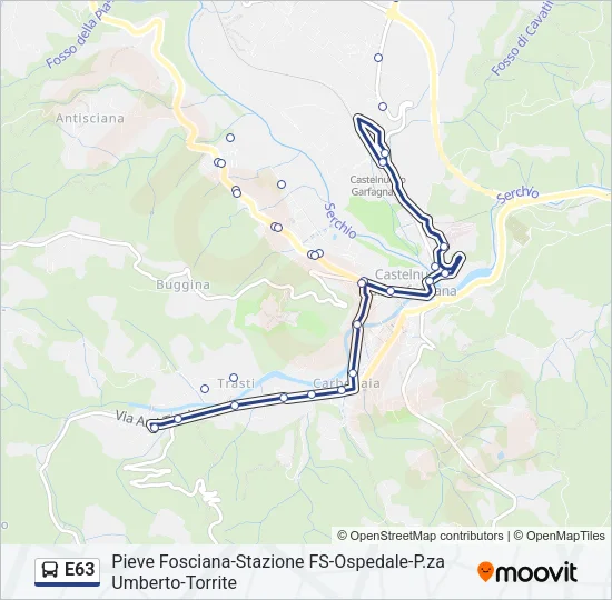 E63 Bus Line Map