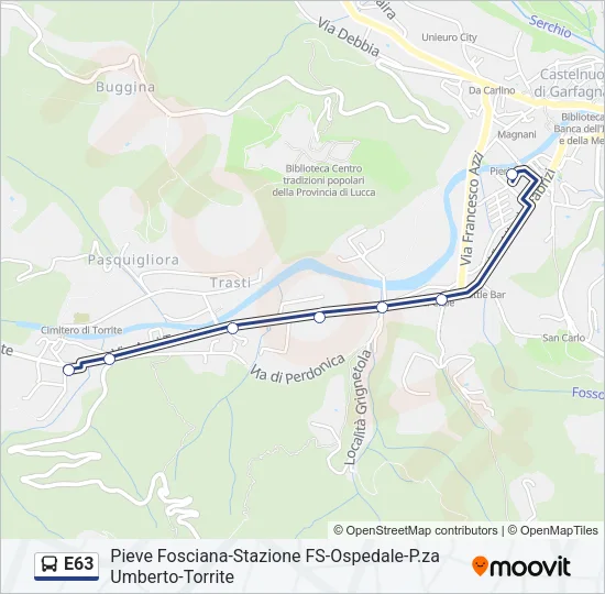 E63 Bus Line Map