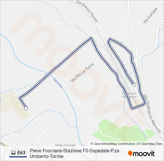 E63 Bus Line Map