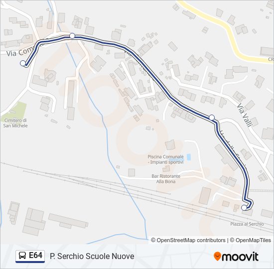 E64 bus Line Map