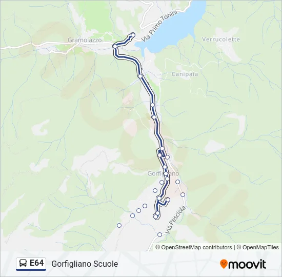 E64 Bus Line Map