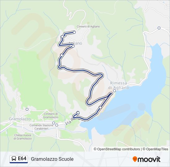 E64 Bus Line Map