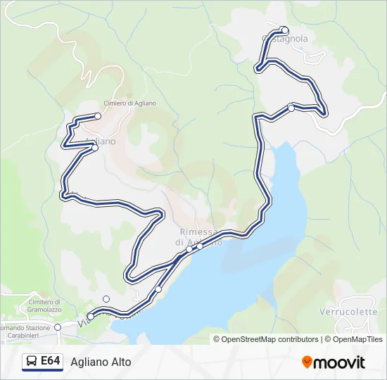 E64 Bus Line Map