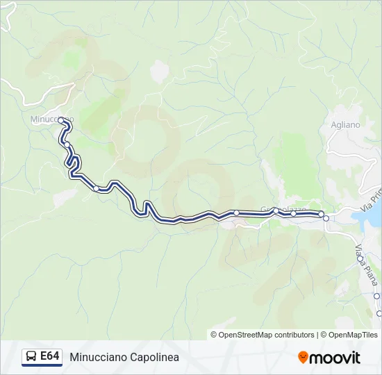 E64 Bus Line Map