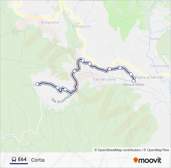 E64 Bus Line Map
