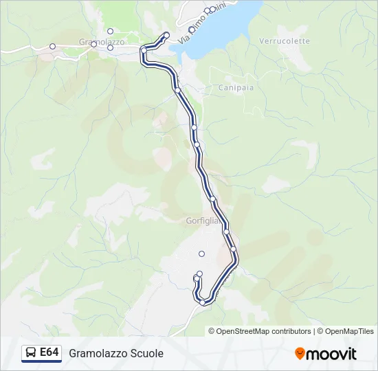 E64 Bus Line Map