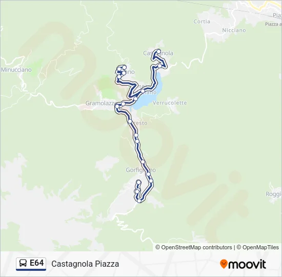 E64 Bus Line Map