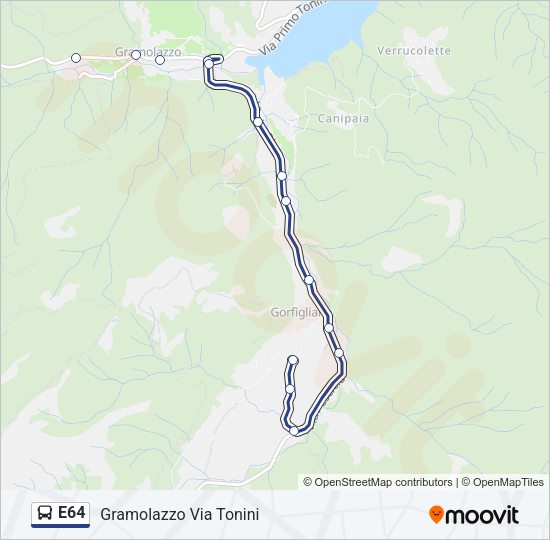 E64 Bus Line Map