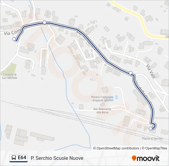 E64 Bus Line Map