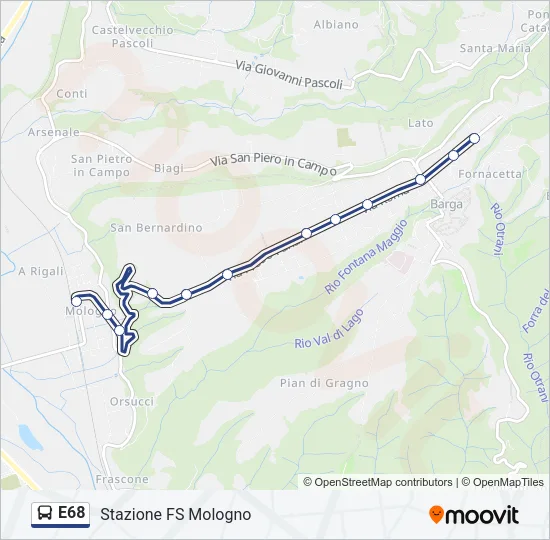 E68 Bus Line Map