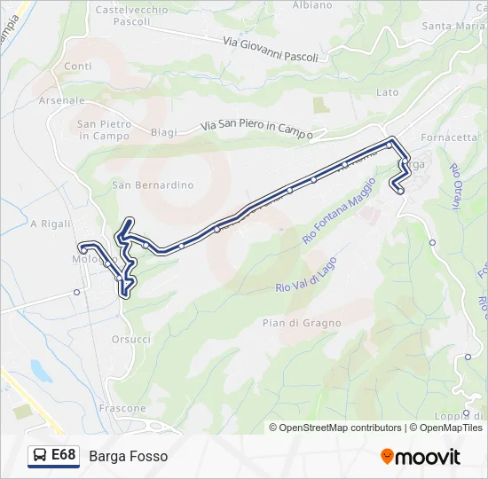 E68 Bus Line Map