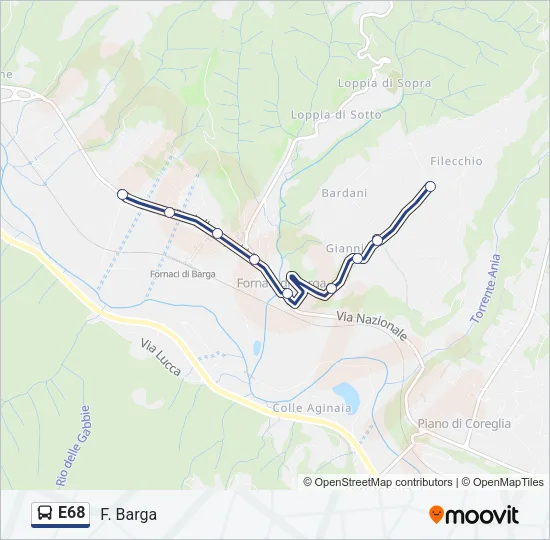 E68 Bus Line Map