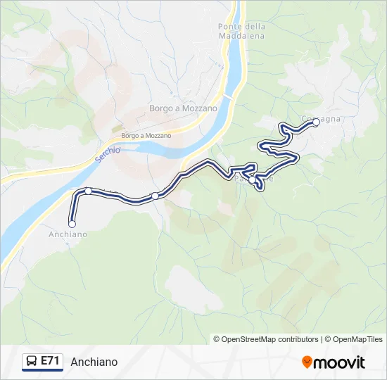 E71 Bus Line Map