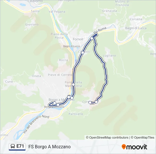 E71 Bus Line Map