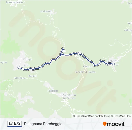 E72 Bus Line Map