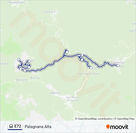 E72 Bus Line Map