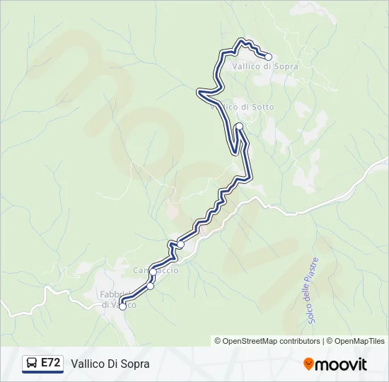 E72 Bus Line Map