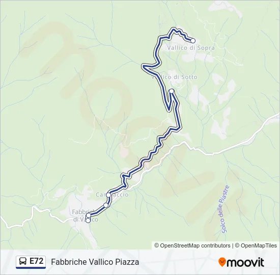 E72 Bus Line Map