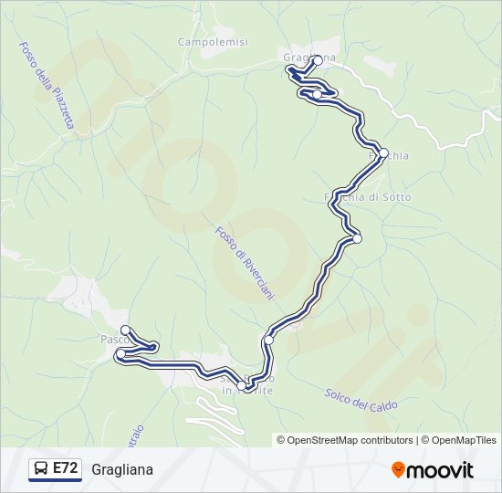 E72 Bus Line Map