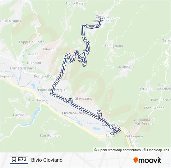 E73 Bus Line Map