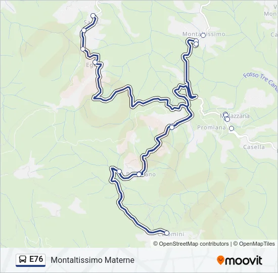 E76 Bus Line Map