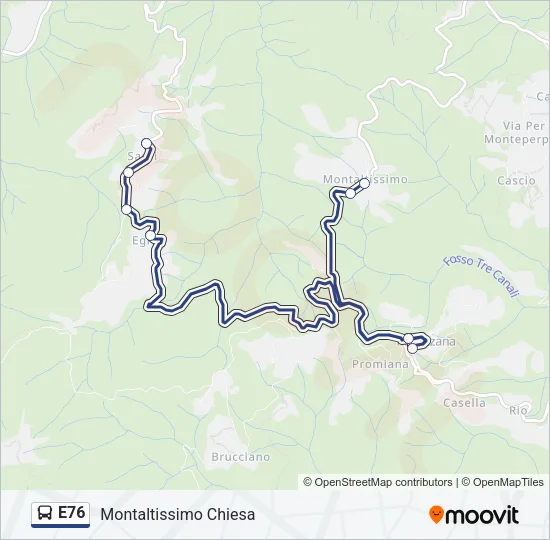 E76 Bus Line Map
