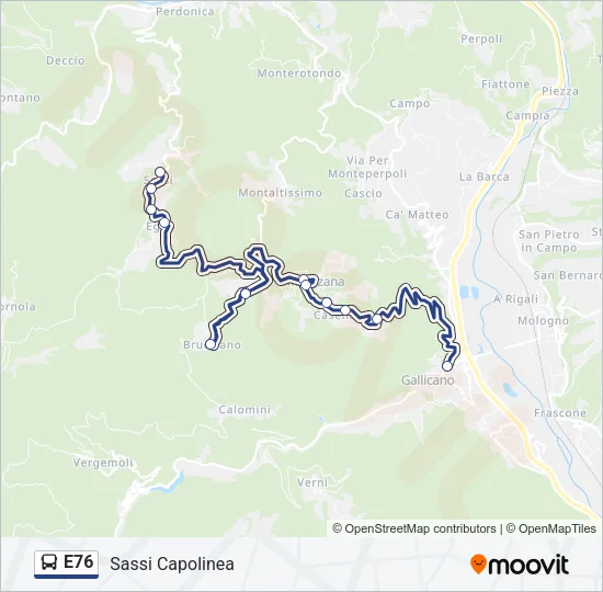 E76 Bus Line Map