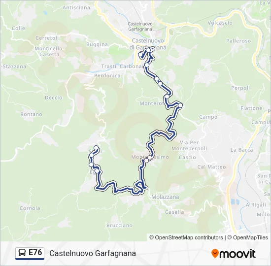 E76 Bus Line Map