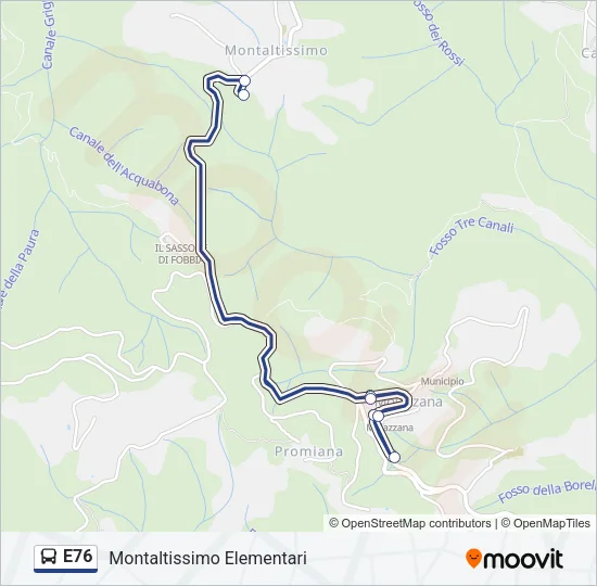E76 Bus Line Map