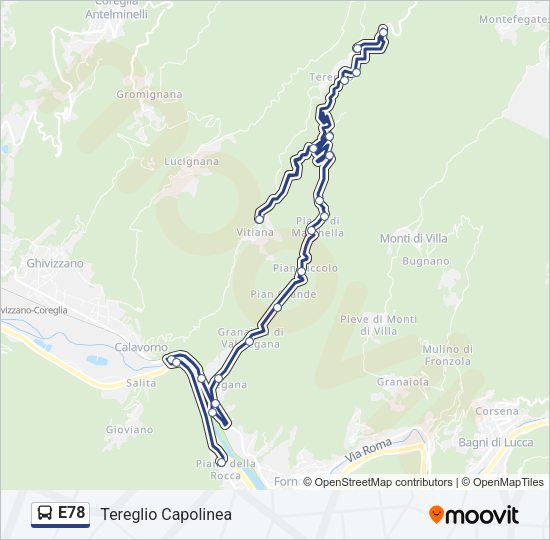 E78 Bus Line Map