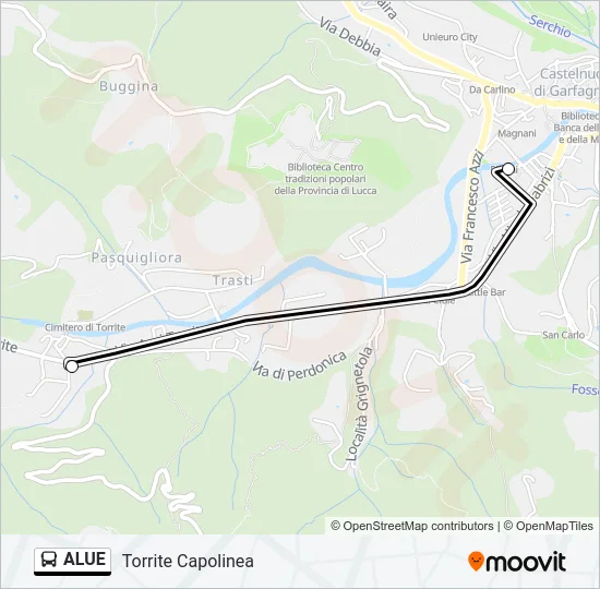 ALUE Bus Line Map