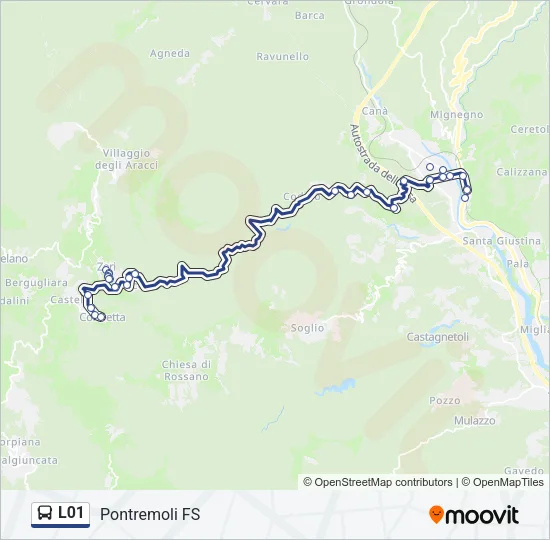 L01 Bus Line Map