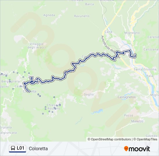 L01 bus Line Map