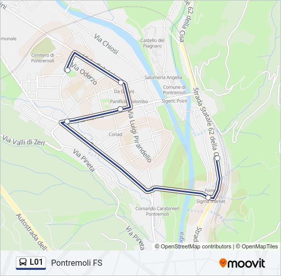 L01 bus Line Map