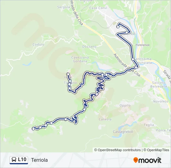L10 Bus Line Map