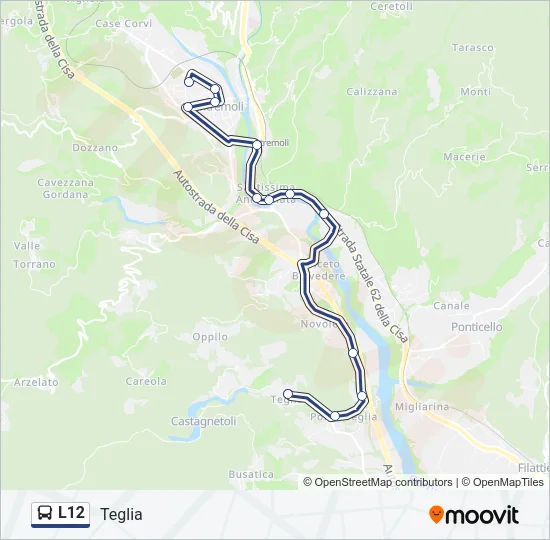 L12 Bus Line Map