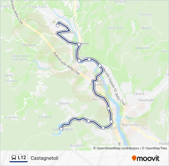 L12 Bus Line Map