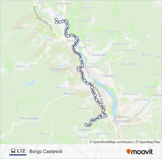 L12 Bus Line Map