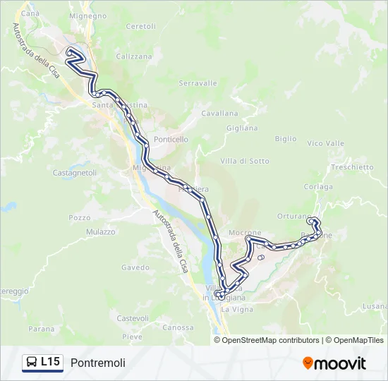 L15 Bus Line Map