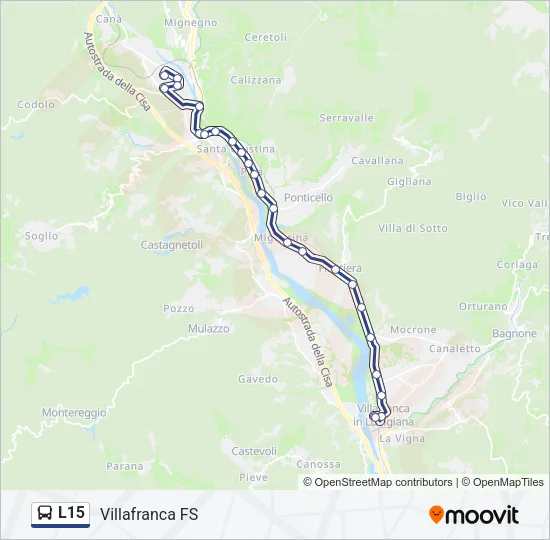 L15 Bus Line Map
