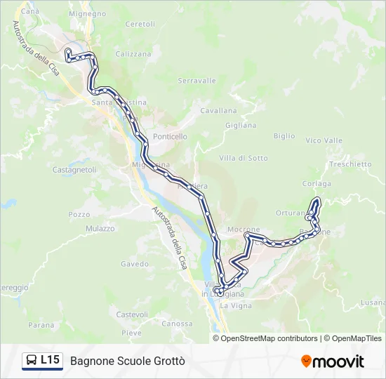 L15 Bus Line Map