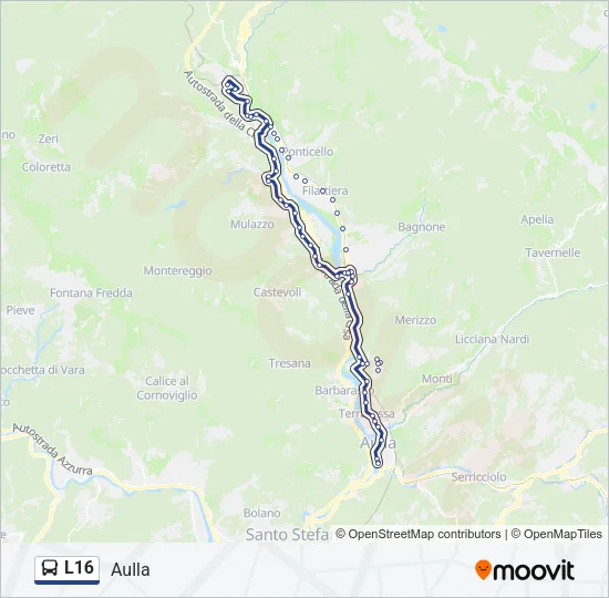 L16 Bus Line Map