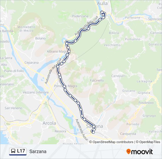 L17 bus Line Map