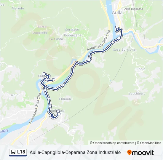 L18 Bus Line Map