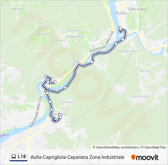 L18 Bus Line Map