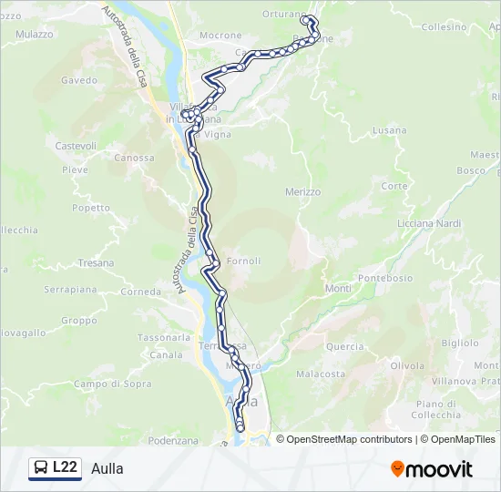 L22 Bus Line Map